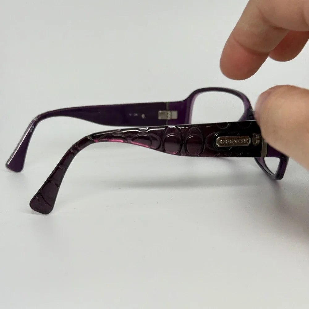 Coach Purple Eyeglasses Frames Signature C Logo‎ Rectangular 22163 120